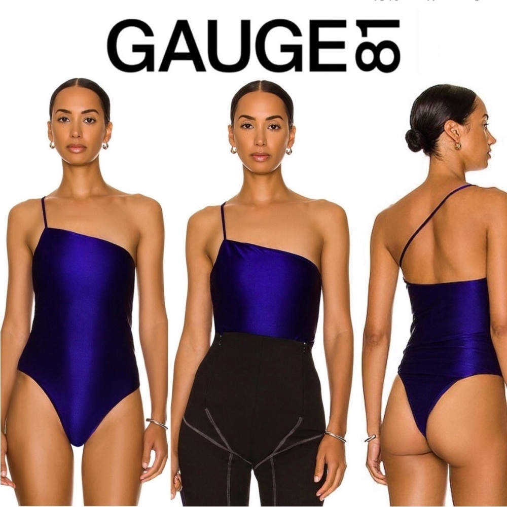 GAUGE81 Tabuk Blue One Strap Bodysuit M